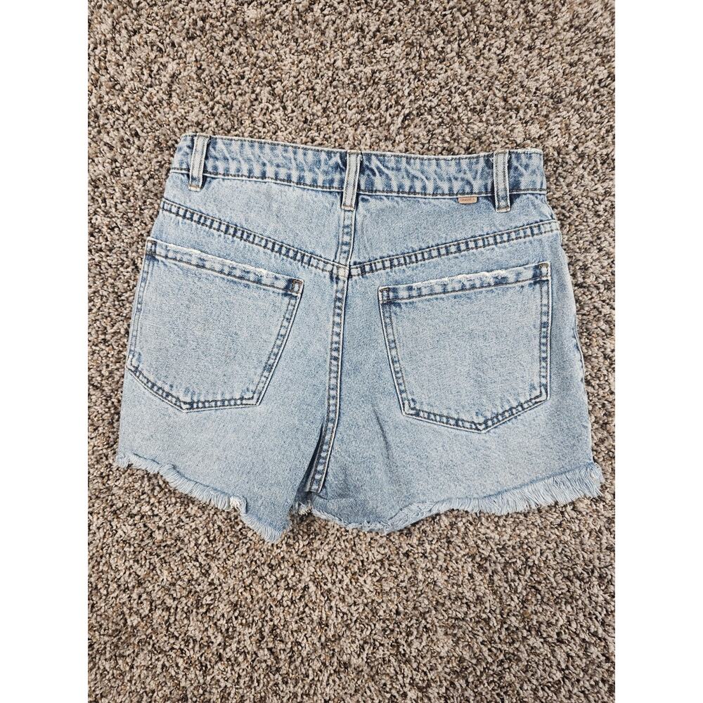 O'Neill Womens Sz 27 High Rise Cut Off Light Wash Blue Jean Shorts - Picture 4 of 4